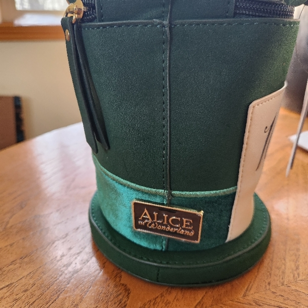 Bioworld Green and White Alice in Wonderland Bag